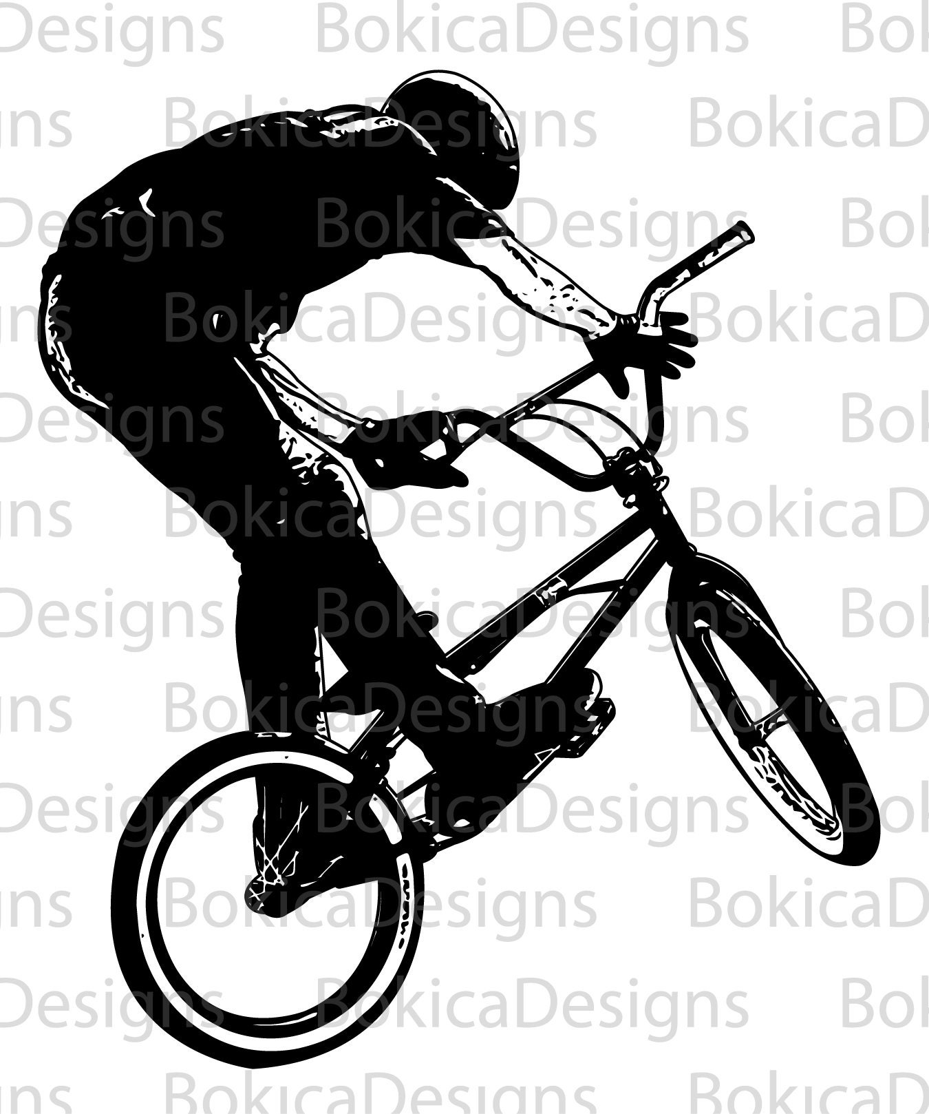 Set of 8 BMX Cyclists Sketch Vector Illustration, Eps, SVG,PDF Etsy