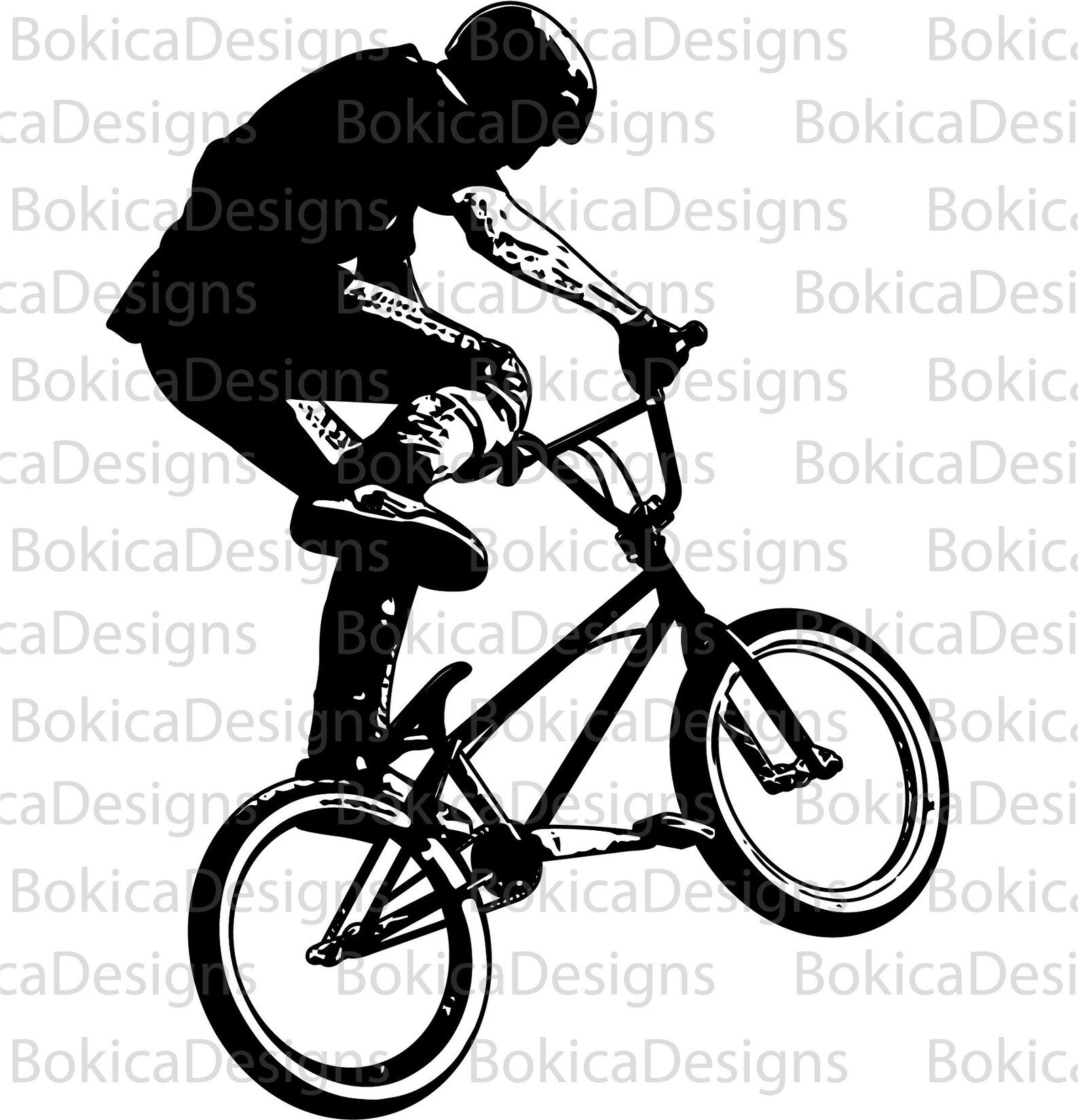 Set of 8 BMX Cyclists Sketch Vector Illustration, Eps, SVG,PDF Etsy