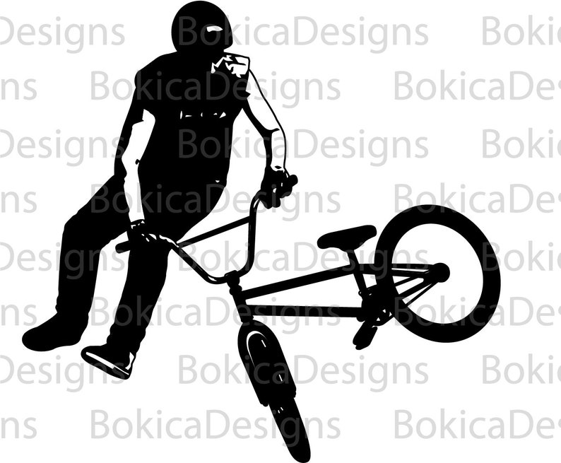 Set of 8 BMX Cyclists Sketch Vector Illustration, Eps, SVG,PDF Etsy