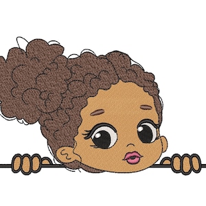 Girl Embroidery Design, 5 sizes, Instant download