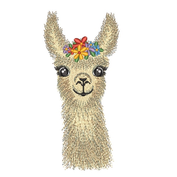 Lama Embroidery Design, 3 sizes, Instant download