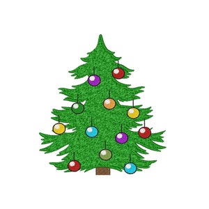 Christmas Tree Machine Embroidery Design,  3 sizes, Instant Download