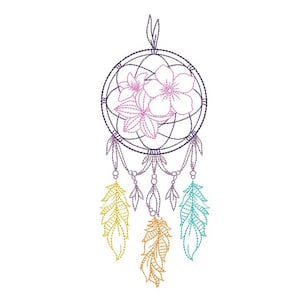 Dreamcatcher Machine Embroidery Design, 6 Sizes, Instant Download