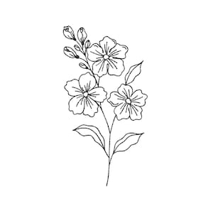Flowers Machine Embroidery Design,  4 sizes, Instant Download