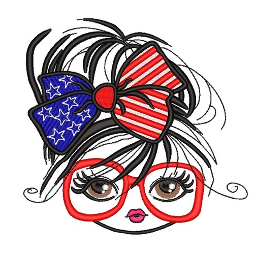 Girl Embroidery Design 3 Sizes Instant Download Etsy