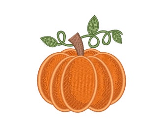 Pumpkin Embroidery Design, Autumn Embroidery Design, Thanksgiving Embroidery, 5 sizes, Instant Download