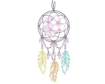 Dreamcatcher Machine Embroidery Design, 6 Sizes, Instant Download