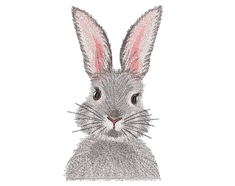 Bunny Embroidery Design, 3 sizes, Instant Download