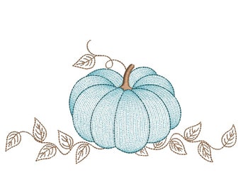 Pumpkin Embroidery Design, Autumn Embroidery Design, Thanksgiving Embroidery, 3 sizes, Instant Download