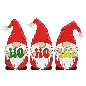 Weihnachts Wichtel Stickdatei Ho Ho Ho Urlaub Maschinenstickdatei 13x18,5x10 Zoll Instant Download Xmas Pattern