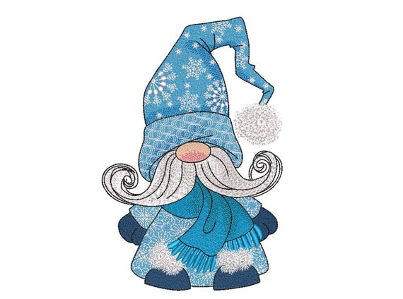 Winter Gnome Embroidery Design 3 Sizes Instant Download - Etsy