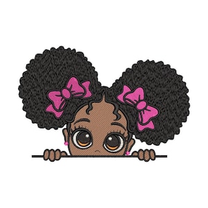 Girl Machine Embroidery Design, 4 sizes, Instant download
