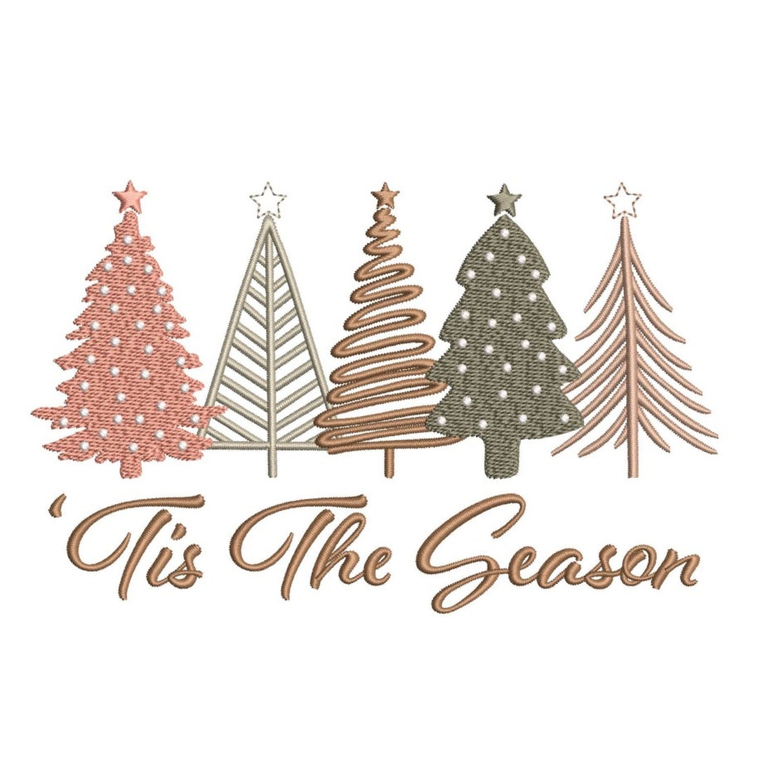 Buy Tis the Season Embroidery Design, Christmas Embroidery Design, Boho