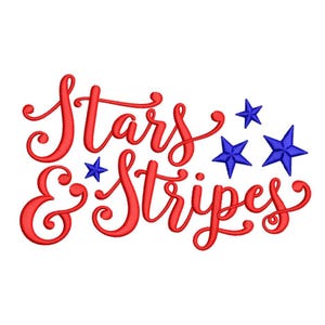 Stars & Stripes Embroidery Design, Fourth of July Embroidery, 4th of July, Patriotic Embroidery File, 3 sizes, Instant download