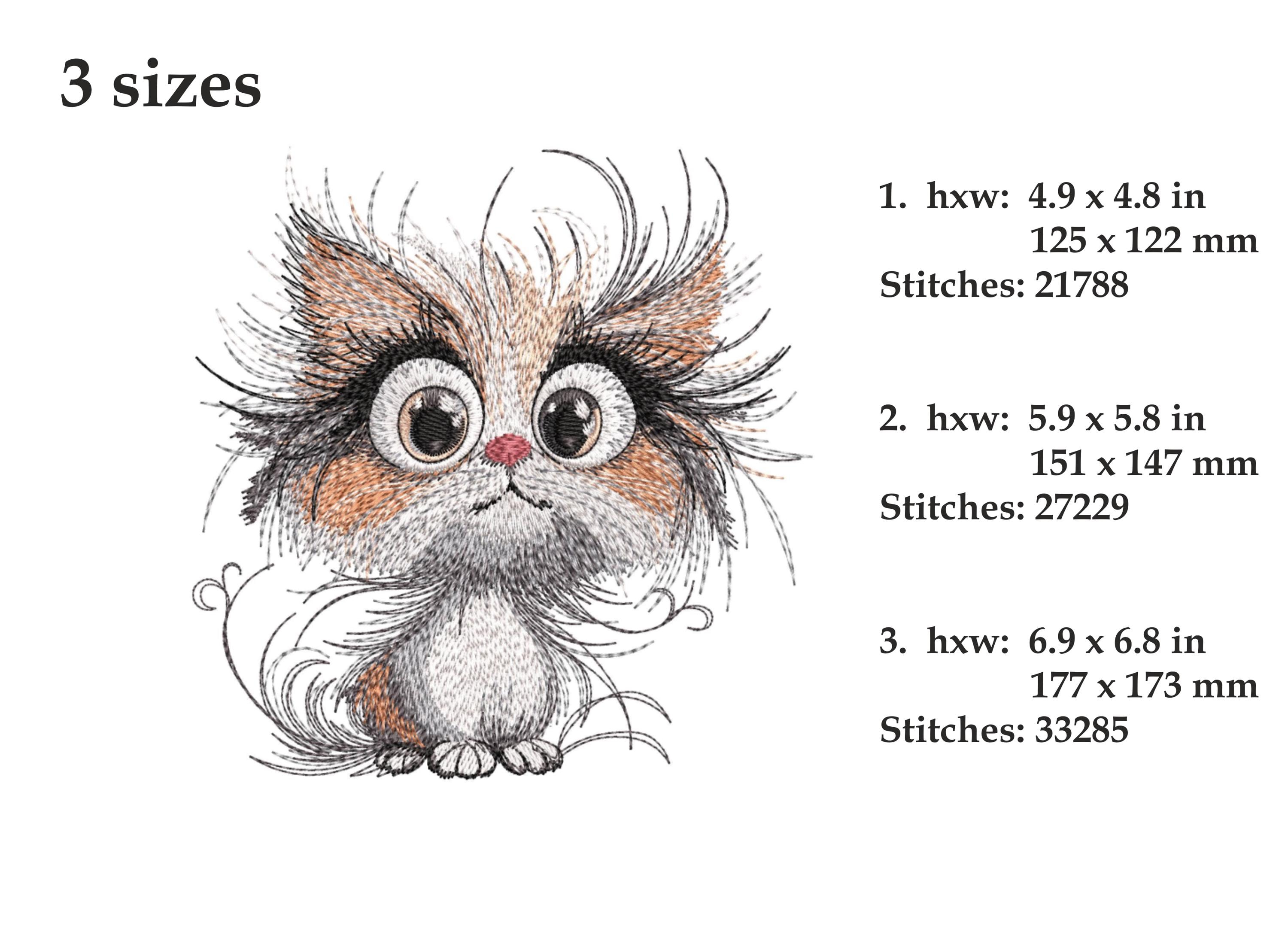 Cute Cat Machine Embroidery Design, Animal Kitten Lovers Embroidery ...