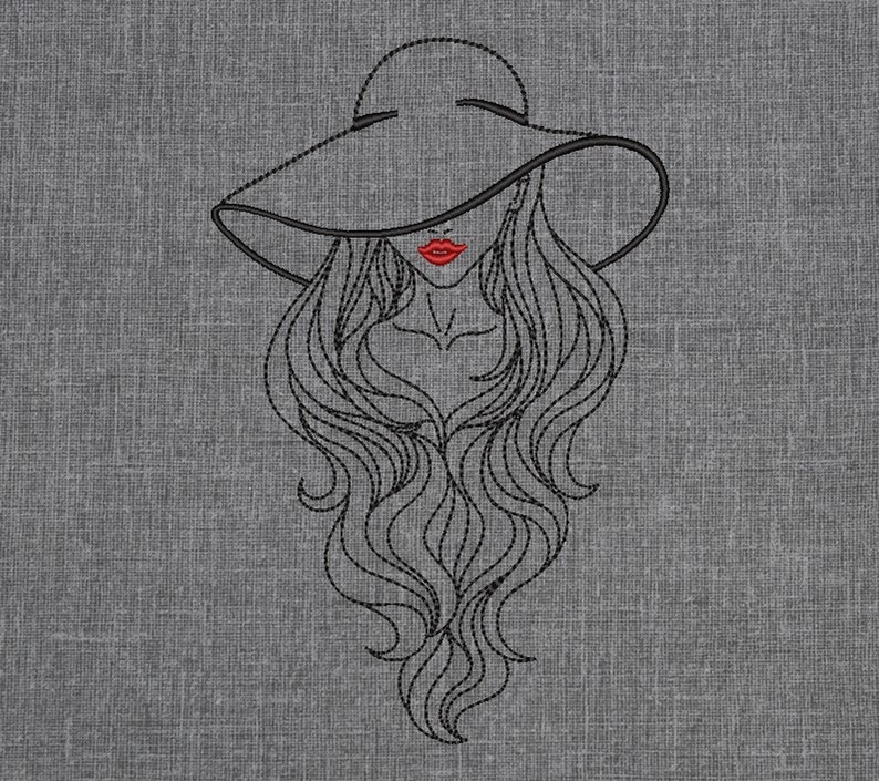 Woman embroidery design face embroidery line embroidery  etsy