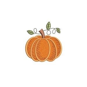 Mini Pumpkin Embroidery Design, Autumn Embroidery Design, Thanksgiving Embroidery, 2 sizes, Instant Download