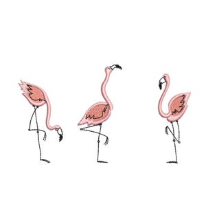 Flamingos Máquina de Bordado Design Verão Praia Bordado Arquivo 4x4 5x7 6x10 8x8 Polegadas Download Instantâneo Padrão Digital Tropical