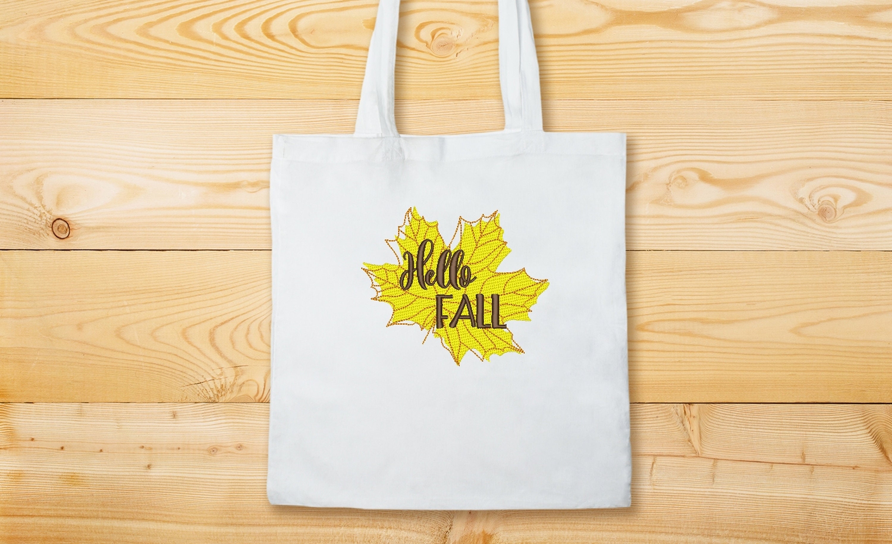 Hello fall embroidery design 3 sizes instant download  etsy