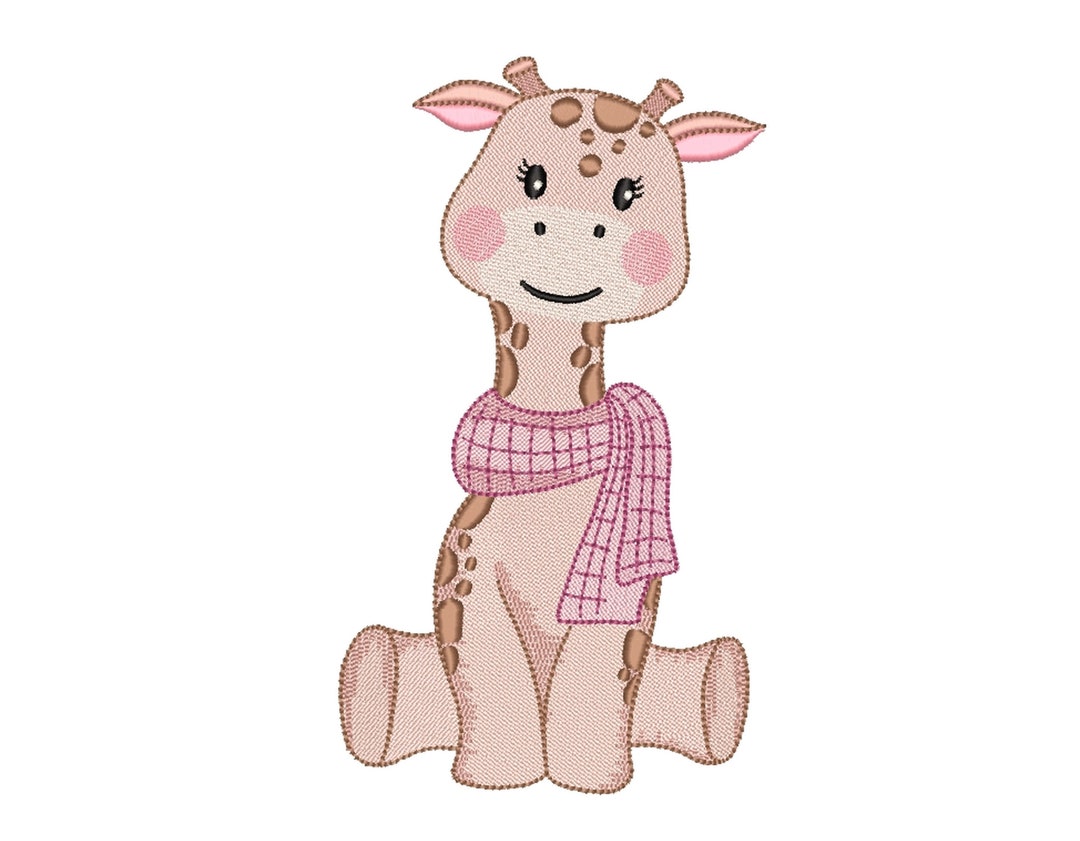 Baby Giraffe Embroidery Design 3 Sizes Instant Download Etsy