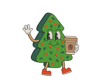 Christmas Tree Cake Embroidery Design, Tis The Season Machine Embroidery Design, 3 sizes