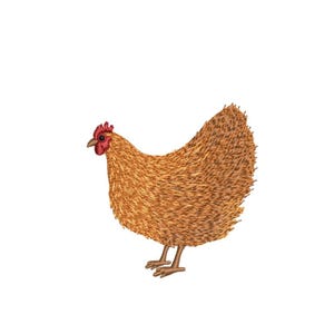Huhn Stickdatei, Stickdatei, Stickdatei, Stickdatei, in 4 Größen erhältlich