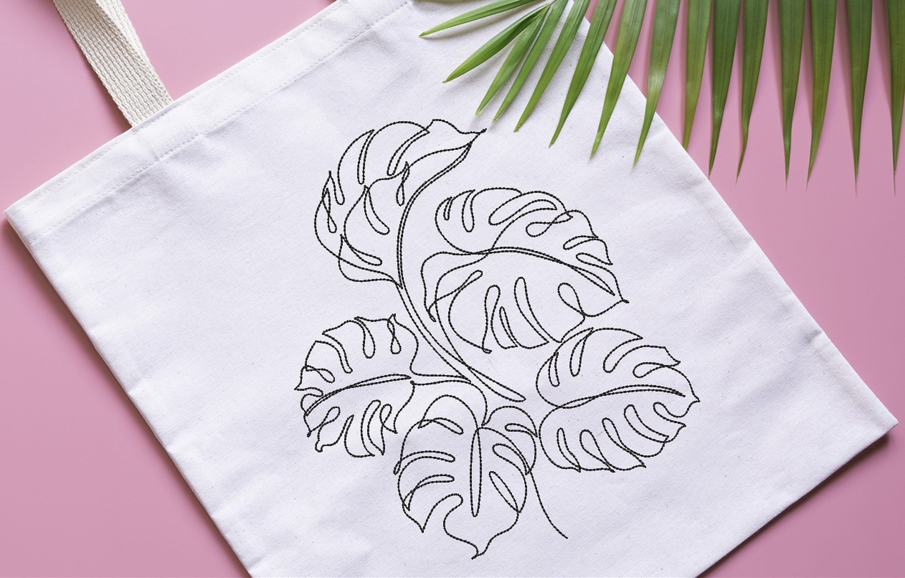 Monstera leaf embroidery design one line art embroidery  etsy Monstera leaf embroidery design one line art embroidery  etsy