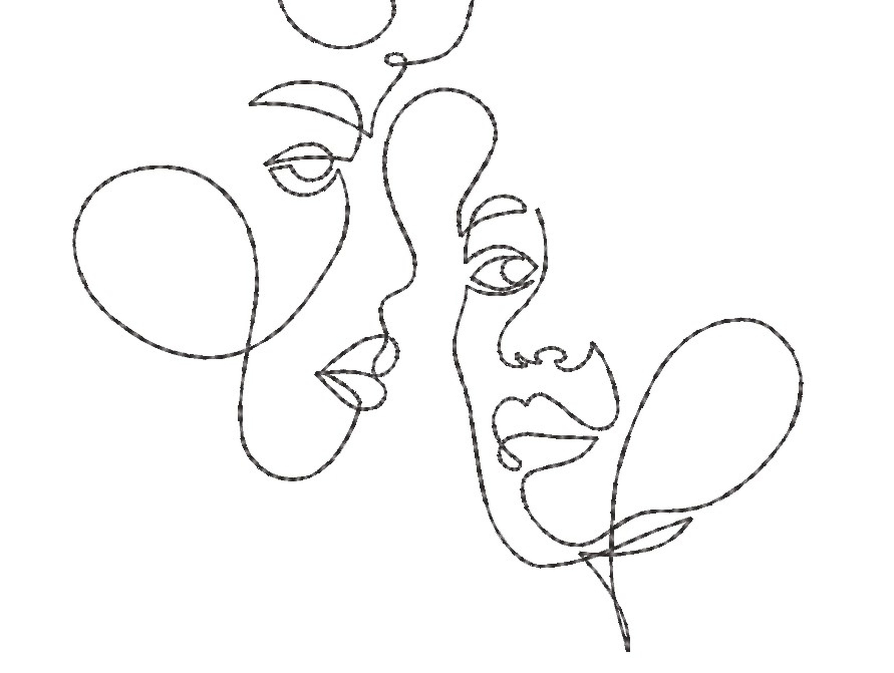 Face Outline Embroidery Designs Face Outline Embroidery Designs