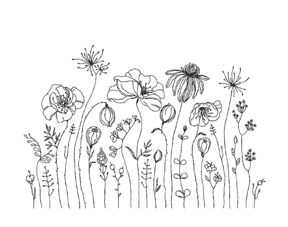 Printable Wildflower Embroidery Patterns Printable Wildflower Embroidery Patterns
