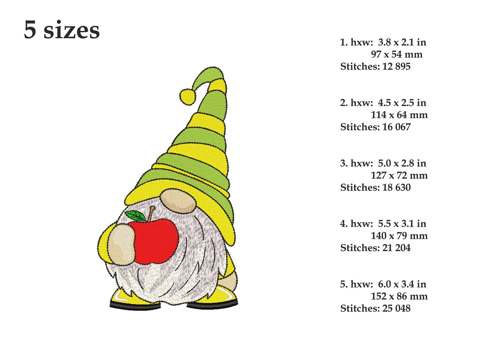 Back to school gnome embroidery design 5 sizes instant  etsy uk Back to school gnome embroidery design 5 sizes instant  etsy uk