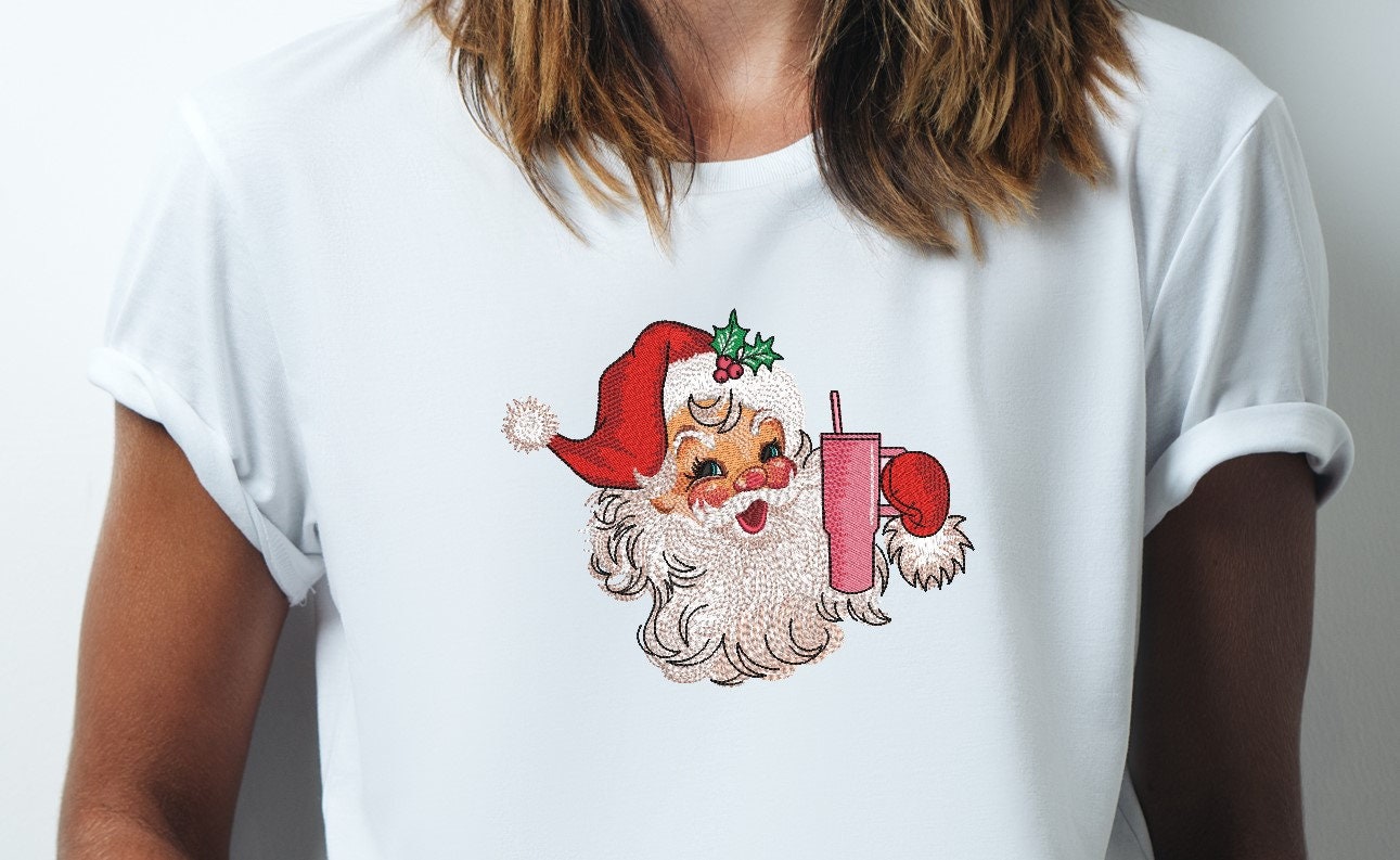 Embroidery Design Rocker Santa Santa Machine Embroidery Design, 3 Sizes, Instant Download - Etsy
