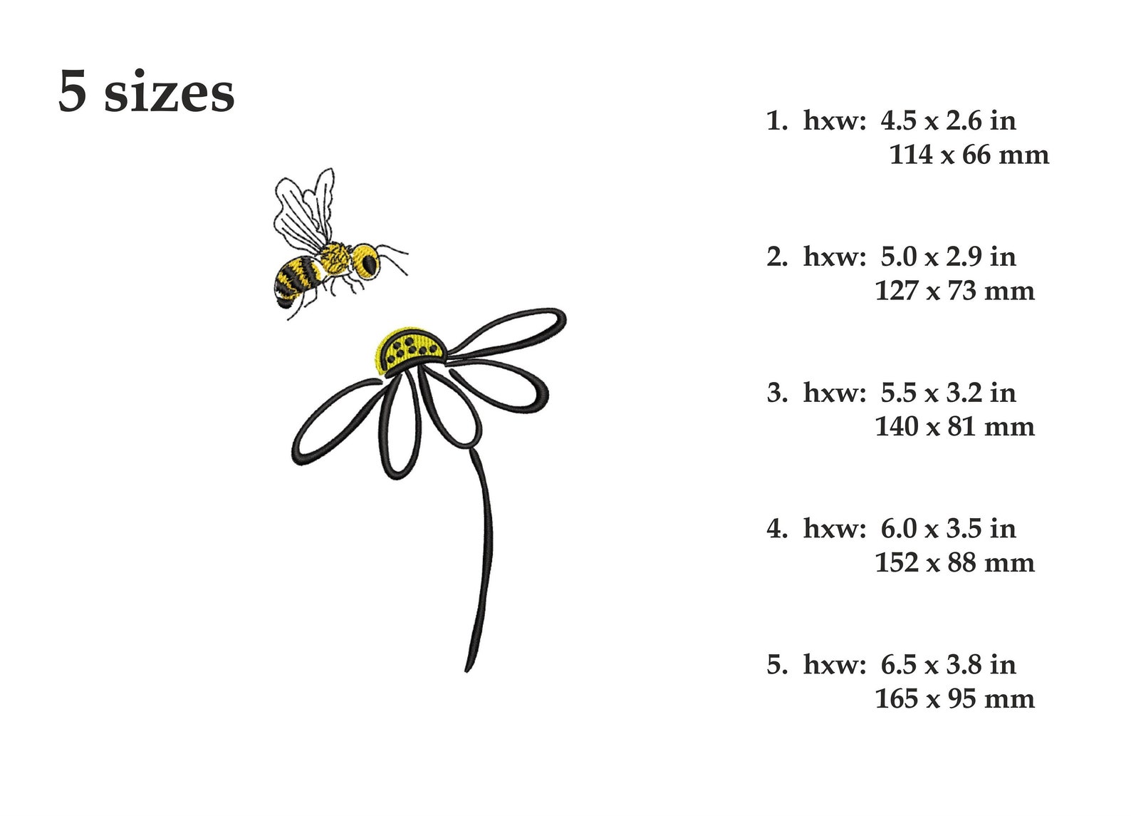 Bee And Daisy Embroidery Bee And Daisy Embroidery