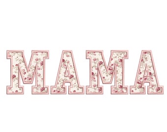 Mama Applique Embroidery Design, 6 sizes, Instant Download