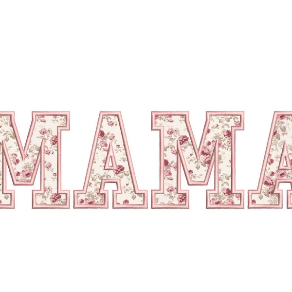 Mama Applikation Embroidery Design, 6 Größen, Sofort Download