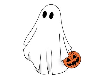 Cute Ghost Png, Halloween Ghost Png, Pumpkin Ghost Png, Stay Spooky Png