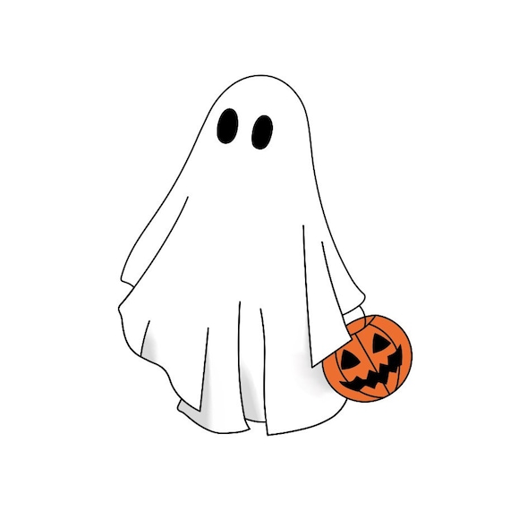 Cute Ghost Png, Halloween Ghost Png, Pumpkin Ghost Png, Stay Spooky Png