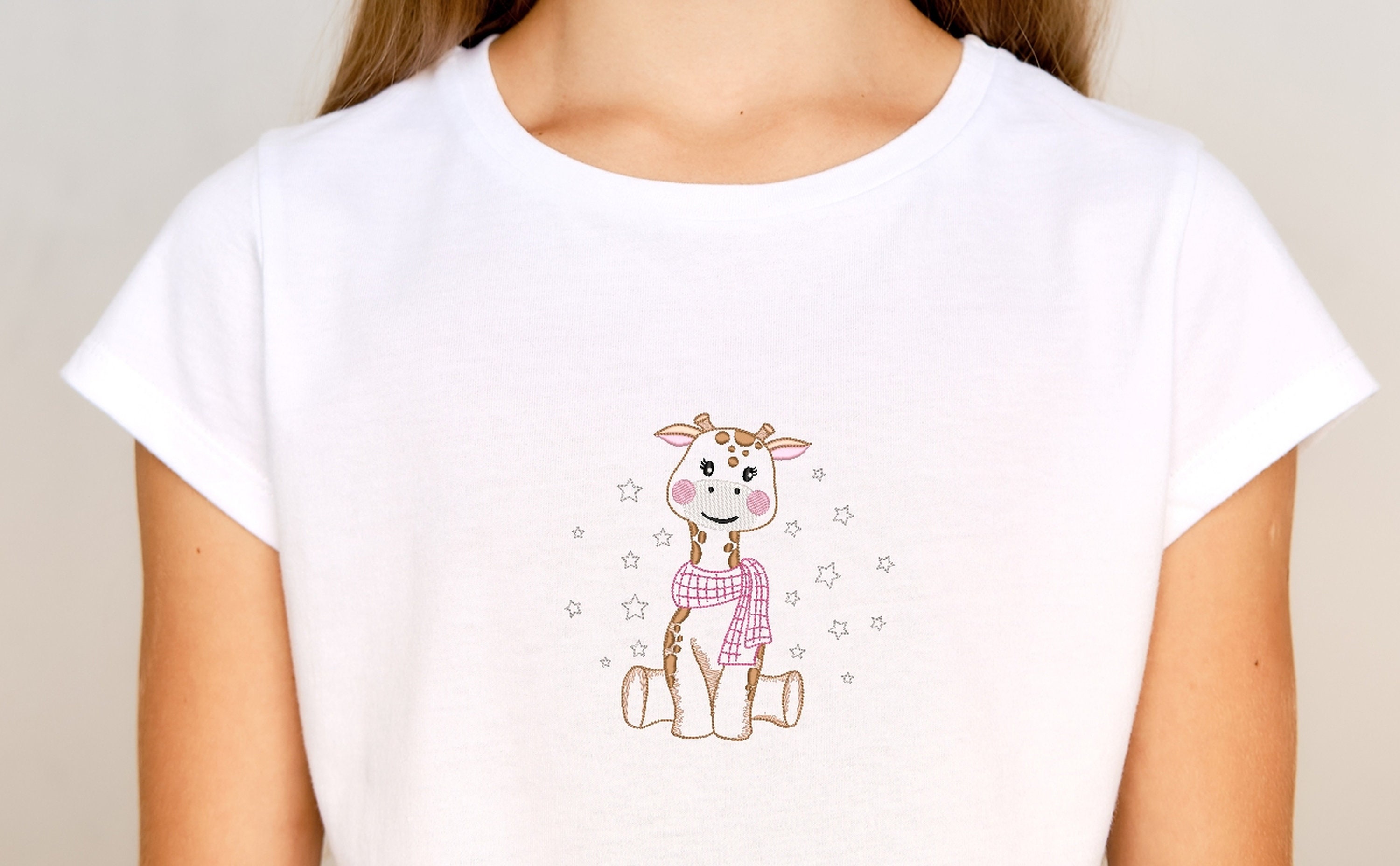 Baby giraffe embroidery design 3 sizes instant download  etsy