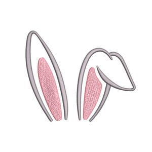 Bunny Ears Embroidery File, 5 sizes, Instant Download
