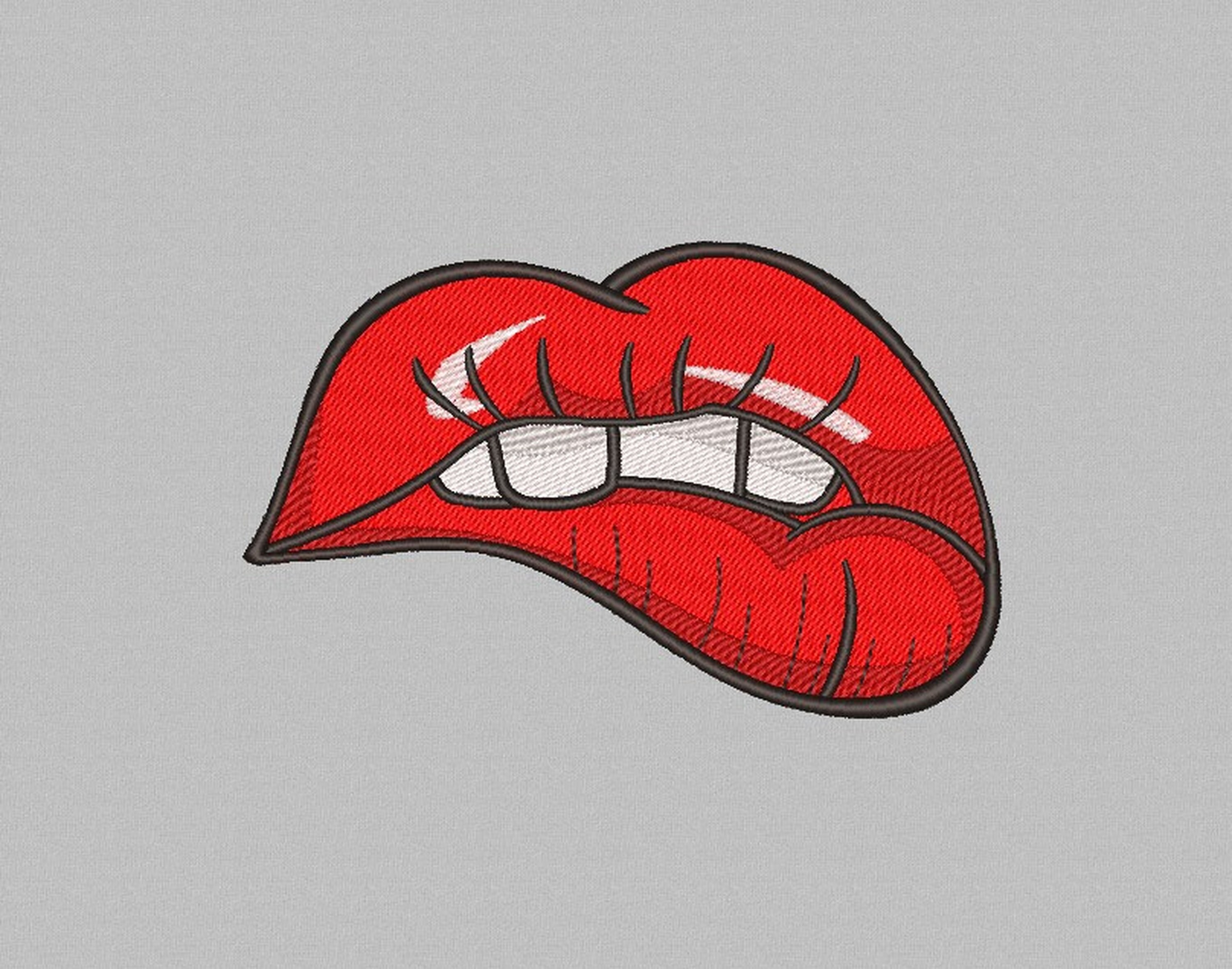 Lip Ripper Design Lips Embroidery Design, 3 Sizes - Etsy