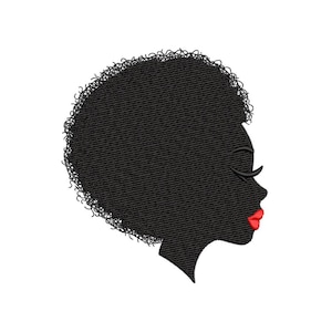 African Woman Embroidery Design, 4 sizes, Instant Download