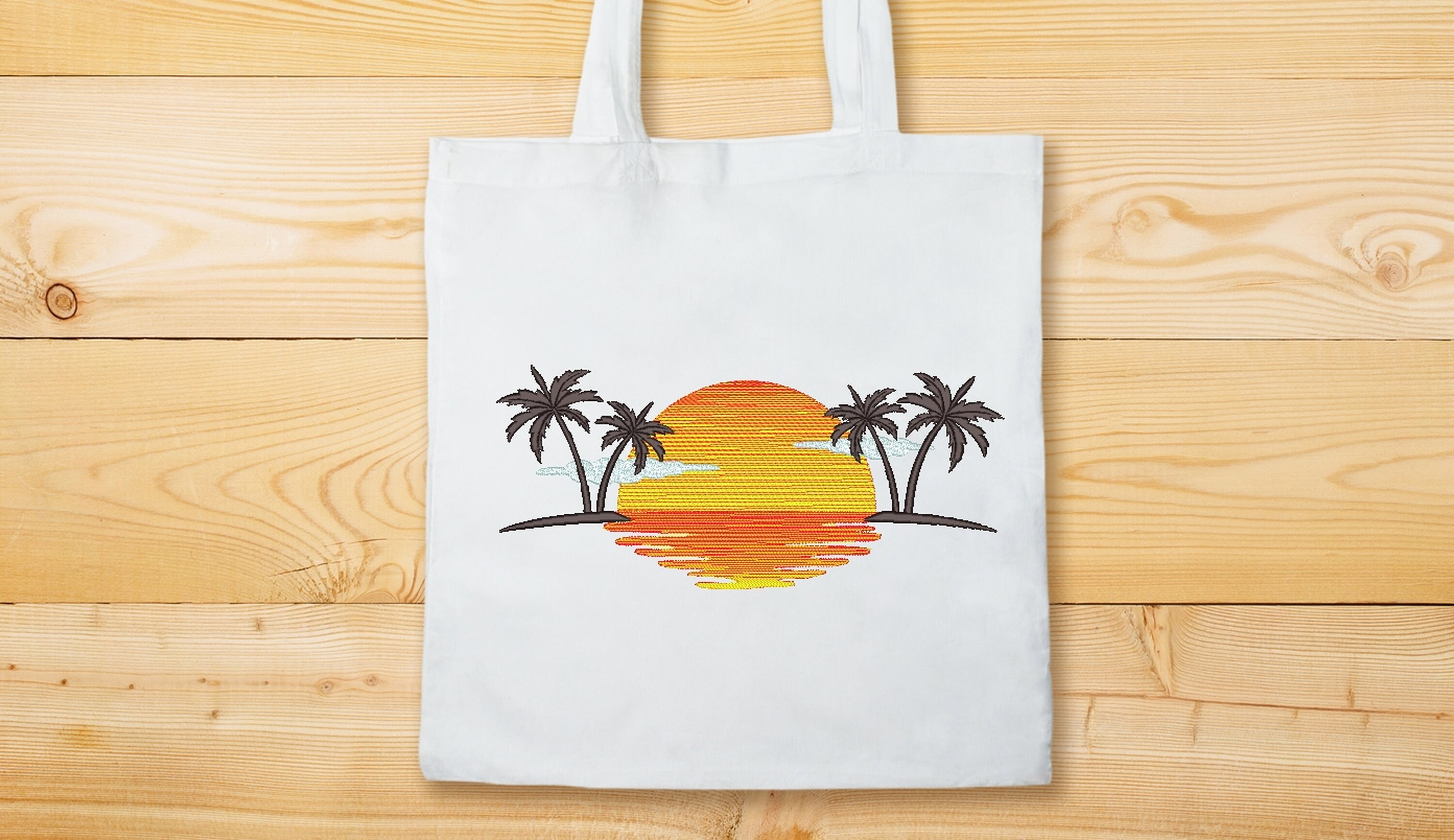 Palm Tree Embroidery Design Summer Beach Embroidery File 4 Etsy