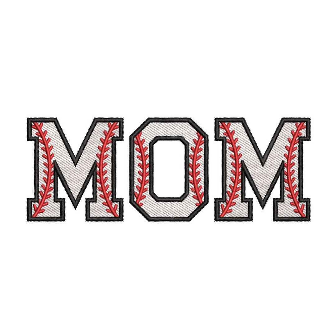 Baseball Mom Embroidery Design, Sports Mom Embroidery Design, 4 Sizes, Instant Download Etsy
