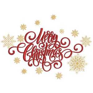 Merry Christmas Machine Embroidery Design Instant Download Festive Holiday Embroidery Pattern Perfect for DIY Crafts Gifts and Decorations