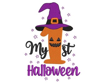 My First Halloween Embroidery Design Cute Baby Halloween Machine Embroidery File for 4x4 5x7 6x10 7x11 Hoop Instant Download