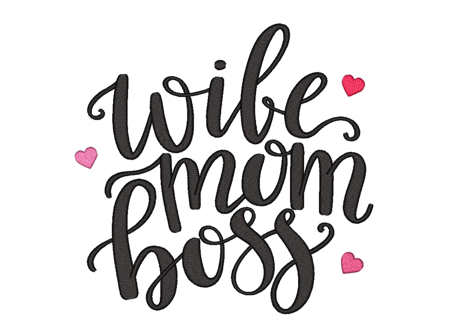 Wife mom boss embroidery design 4 sizes instant download  etsy