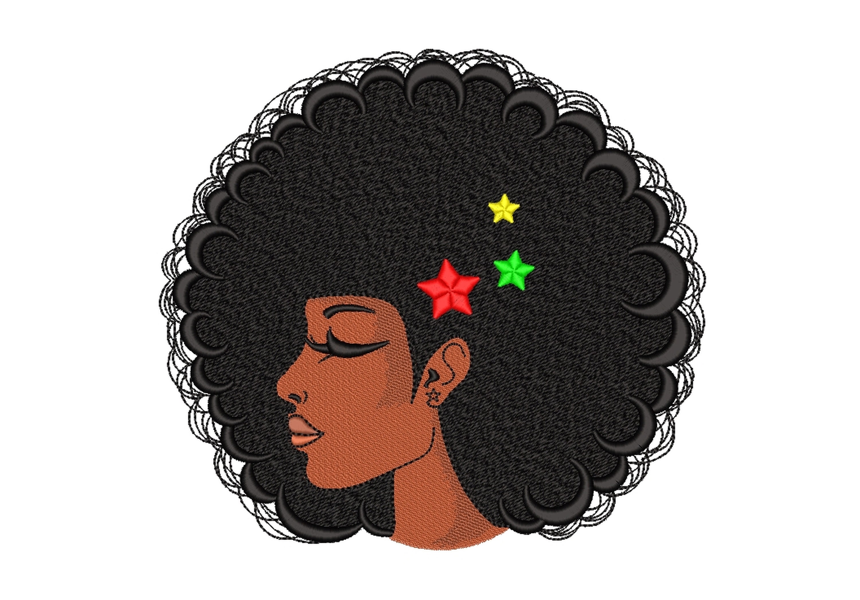 African american woman embroidery design 4 sizes instant  etsy African american woman embroidery design 4 sizes instant  etsy