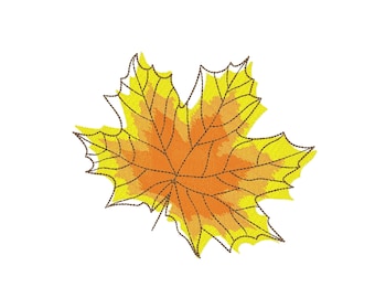 Maple Leaf Embroidery Design Autumn Fall Machine Embroidery File For 4x4 5x7 Hoops Instant Download Seasonal Leaf Design For Decor