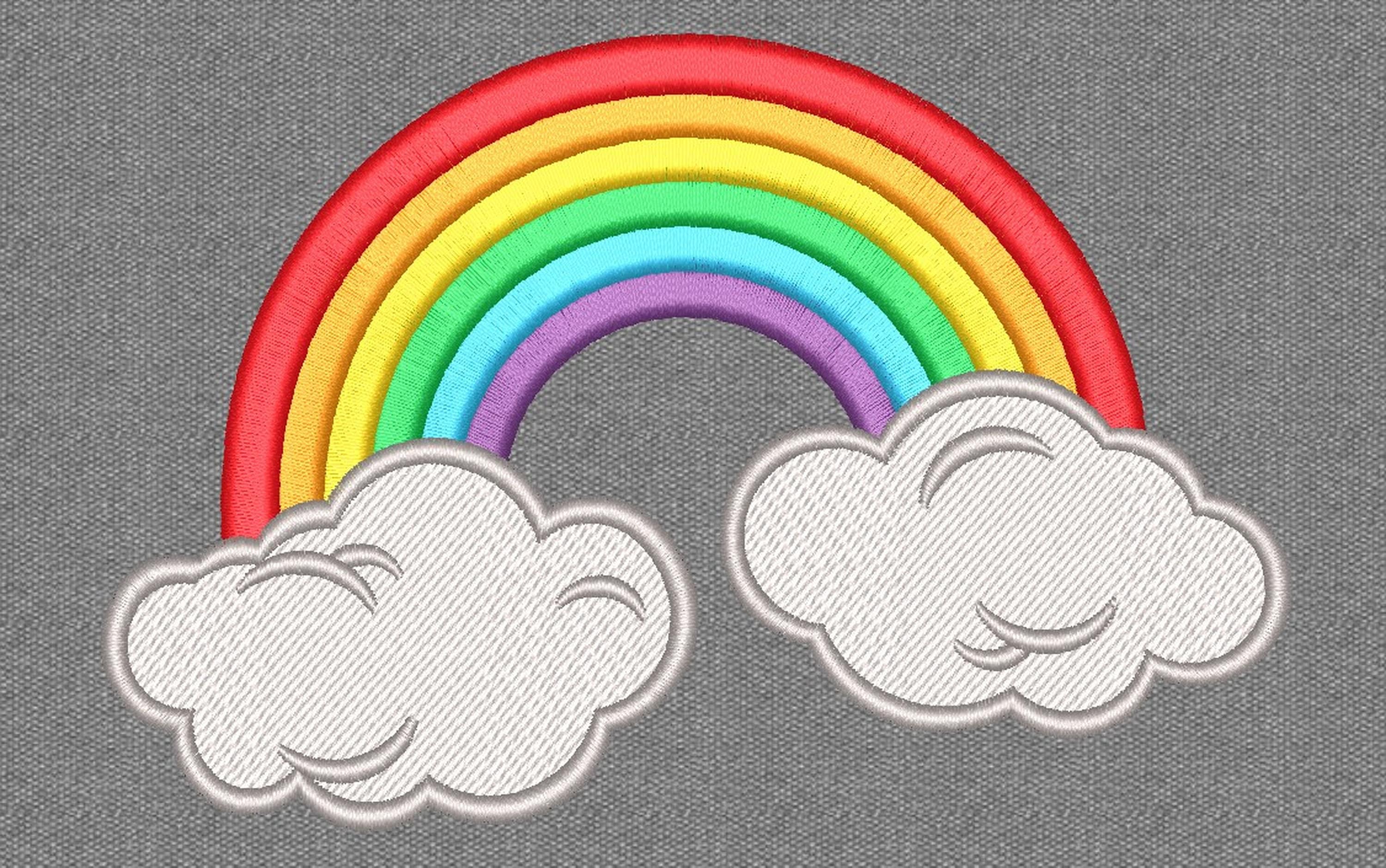 Rainbow embroidery design 3 sizes  etsy Rainbow embroidery design 3 sizes  etsy