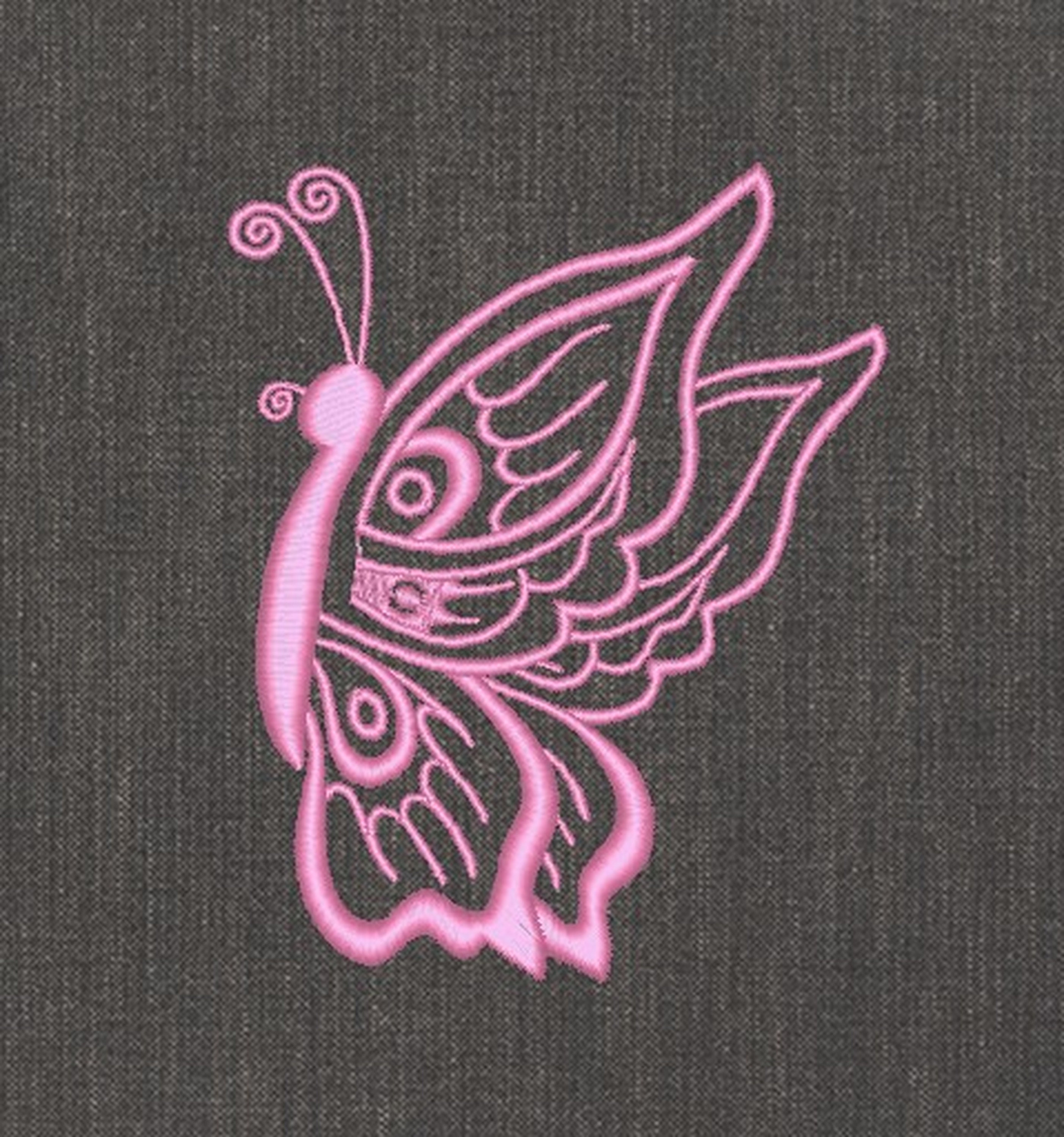 Butterfly Embroidery Machine Design Etsy