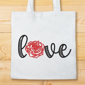 Love Machine Embroidery Design Rose Embroidery Design 5 - Etsy